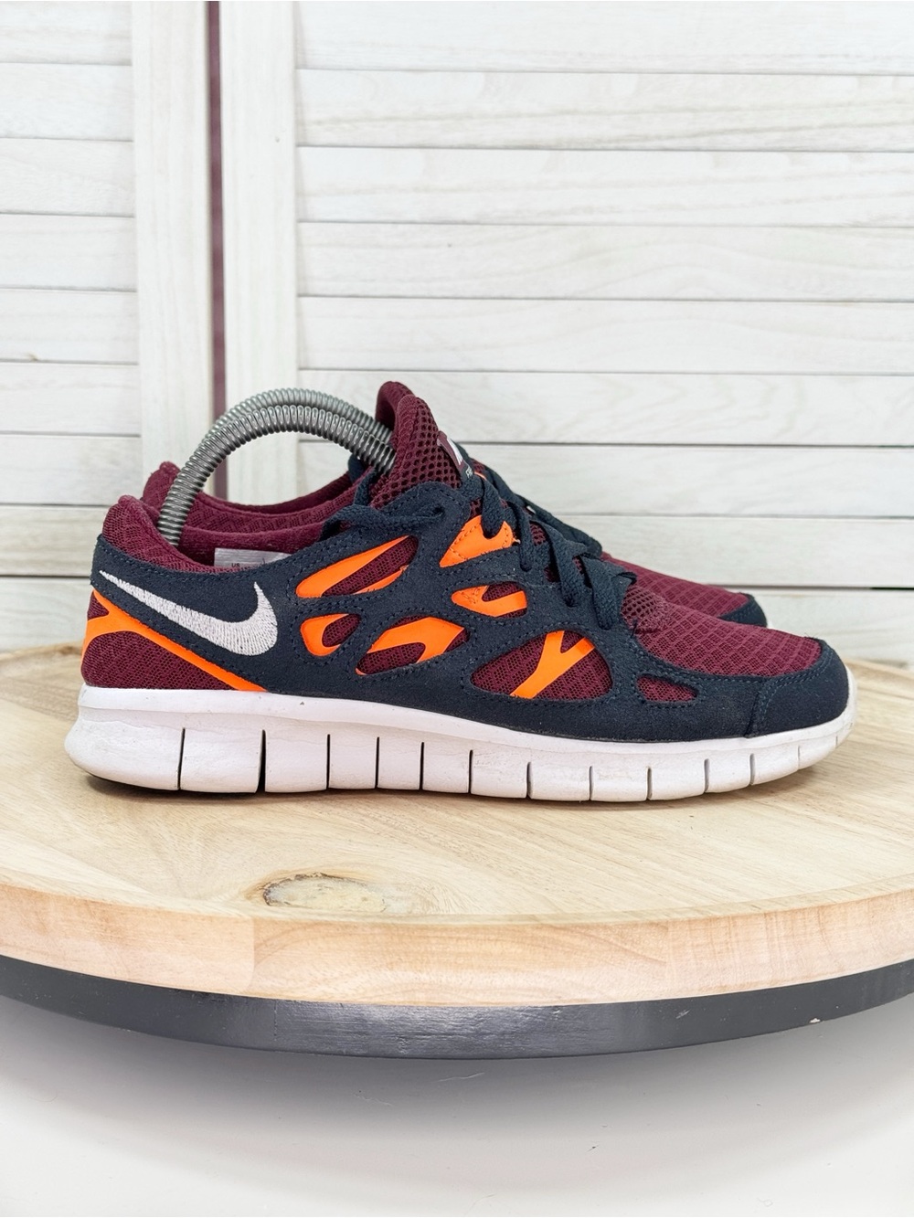 Nike Women’s Free‎ Run 2 Lace Up Running Shoes Burgundy Blue Size 8.5 DM8195-600